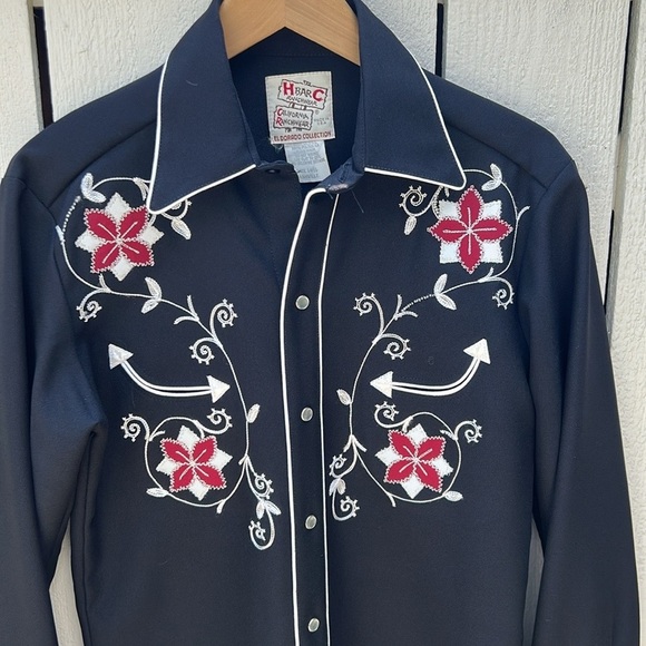 H Bar C Vintage California Ranchwear El Dorado Collection Western Sz 14 1/2 - Picture 2 of 5